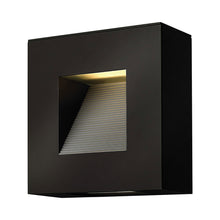 Load image into Gallery viewer, Luna Square Outside Area Led Wall Light in Satin Black.
