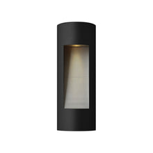 Load image into Gallery viewer, Luna Tall Outside Area Wall Light in Cylinder/Medium/Satin Black.
