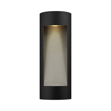Load image into Gallery viewer, Luna Tall Outside Area Wall Light in Cylinder/Large/Satin Black.
