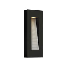 Load image into Gallery viewer, Luna Tall Outside Area Wall Light in Rectangular/Medium/Satin Black.
