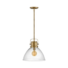 Load image into Gallery viewer, Malone Pendant Light in Heritage Brass.
