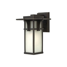 Load image into Gallery viewer, Manhatten Outside Area Wall Light in Etched Seedy/incandescent (Small).
