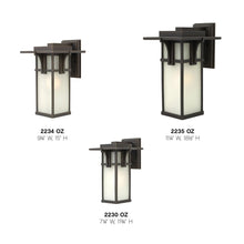 Load image into Gallery viewer, Manhatten Outside Area Wall Light in Detail.
