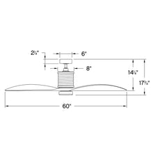 Load image into Gallery viewer, Marin LED Ceiling Fan - line drawing.
