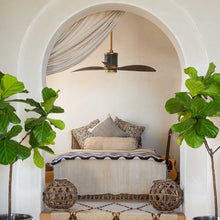 Load image into Gallery viewer, Merrick LED Ceiling Fan in bedroom.

