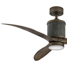 Load image into Gallery viewer, Merrick LED Ceiling Fan in Detail.
