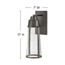 Load image into Gallery viewer, Miles Outside Area Led Wall Lightin in line drawing.
