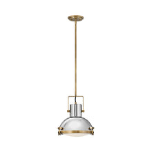 Load image into Gallery viewer, Nautique Pendant Light in Small/Heritage Brass/Polished Nickel.

