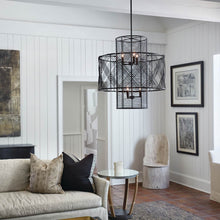 Load image into Gallery viewer, Nikko Chandelier in living room.
