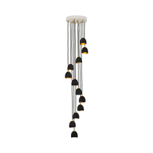 Load image into Gallery viewer, Nula Multi Point Pendant Light in Shell Black.
