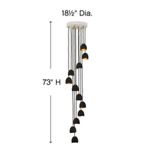 Load image into Gallery viewer, Nula Multi Point Pendant Lightin in line drawing.

