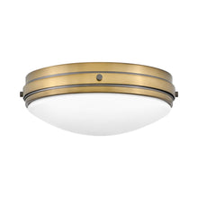 Load image into Gallery viewer, Oliver Flush Mount Ceiling Light in Heritage Brass (Medium).
