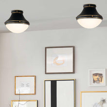 Load image into Gallery viewer, Oliver Flush Mount Ceiling Light in living room.
