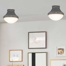 Load image into Gallery viewer, Oliver Flush Mount Ceiling Light in living room.

