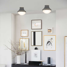 Load image into Gallery viewer, Oliver Flush Mount Ceiling Light in living room.
