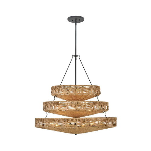 Ophelia Chandelier in Natural Shade.