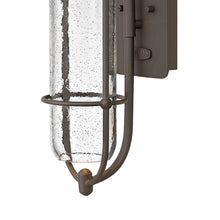 Load image into Gallery viewer, Perry Outside Area Wall Light in Detail.
