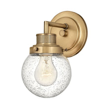 Load image into Gallery viewer, Poppy Bath Wall Light in Heritage Brass.
