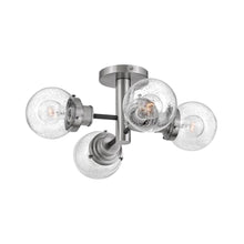 Load image into Gallery viewer, Poppy Semi-Flush Mount Ceiling Light in Brushed Nickel (4-Light).
