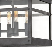 Load image into Gallery viewer, Porter Outdoor Flush Mount Ceiling Light in Detail.
