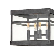 Load image into Gallery viewer, Porter Outdoor Flush Mount Ceiling Light in Detail.
