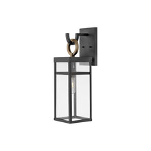 Load image into Gallery viewer, Porter Outside Area Wall Light in Medium/Black.
