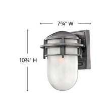 Load image into Gallery viewer, Reef Outdoor Wall Light - line drawing.

