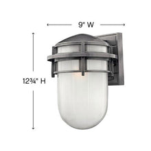 Load image into Gallery viewer, Reef Outdoor Wall Light - line drawing.
