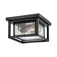 Load image into Gallery viewer, Republic Outdoor Flush Mount Ceiling Light in Black.
