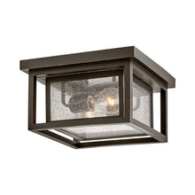 Load image into Gallery viewer, Republic Outdoor Flush Mount Ceiling Light in Oil Rubbed Bronze.
