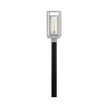 Load image into Gallery viewer, Republic Outdoor Post Light in Satin Nickel (Bulb Not Included).
