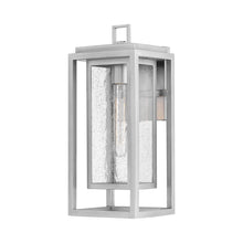 Load image into Gallery viewer, Republic Outdoor Wall Light in Satin Nickel (Medium).
