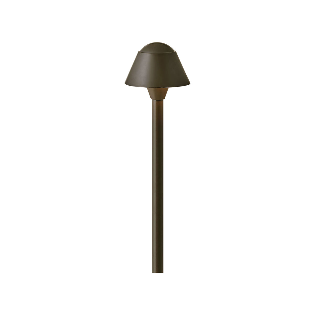 Rex Led Path Light in Small/Bronze.