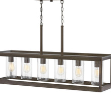 Load image into Gallery viewer, Rhodes Outdoor Linear Pendant Light in Detail.
