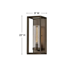 Load image into Gallery viewer, Rhodes Outdoor Wall Light - line drawing.

