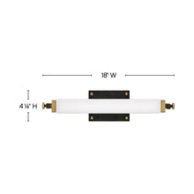 Load image into Gallery viewer, Rollins Led Bath Vanity Lightin in line drawing.
