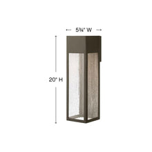 Load image into Gallery viewer, Rook Outside Area Led Wall Lightin in line drawing.
