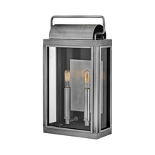 Load image into Gallery viewer, Sag Harbor Outside Area Wall Light in Medium/Antique Brushed Aluminum.

