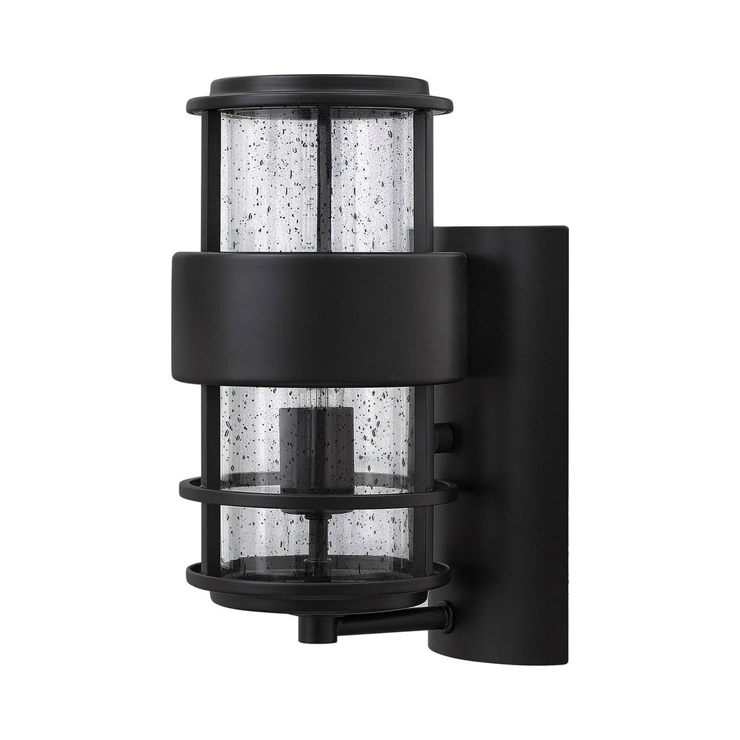 Saturn Outside Area Wall Light in X-Small/Satin Black.