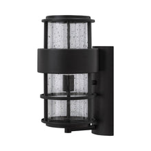 Load image into Gallery viewer, Saturn Outside Area Wall Light in Medium/Satin Black.
