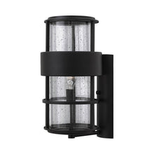 Load image into Gallery viewer, Saturn Outside Area Wall Light in Large/Satin Black.
