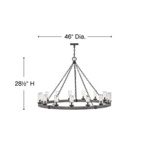 Load image into Gallery viewer, Sawyer Outdoor Chandelier - line drawing.
