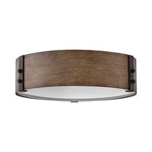 Load image into Gallery viewer, Sawyer Outdoor Flush Mount Ceiling Light in Sequoia.
