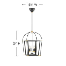 Load image into Gallery viewer, Selby Chandelierin in line drawing.
