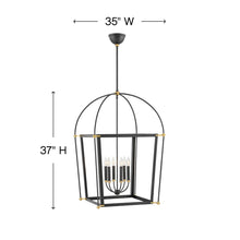 Load image into Gallery viewer, Selby Chandelierin in line drawing.
