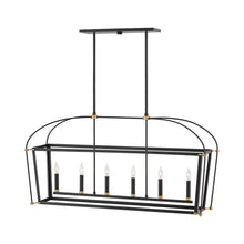 Load image into Gallery viewer, Selby Linear Chandelier in Black.
