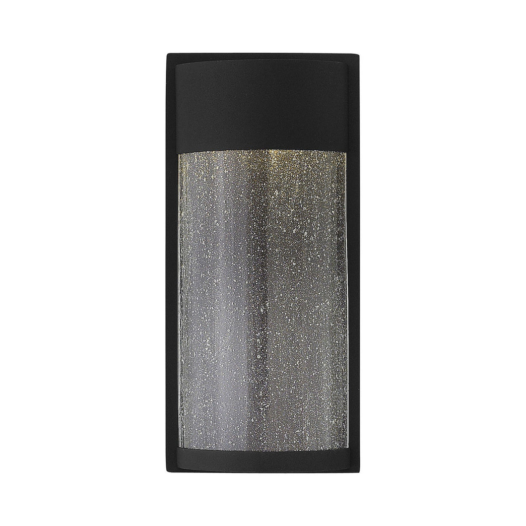 Shelter Outside Area Wall Light in Small Half-Round/Black.