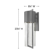Load image into Gallery viewer, Shelter Outdoor Wall Light - line drawing.
