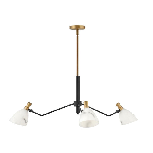 Sinclair Chandelier in Heritage Brass.