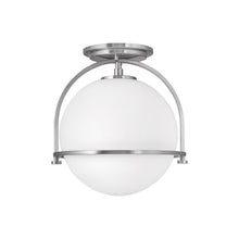 Load image into Gallery viewer, Somerset Semi Flush Mount Ceiling Light in Brushed Nickel.
